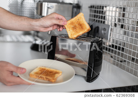 Breakfast toast. Toast bread close up a Breakfast toast. Toast bread close up a 62369308