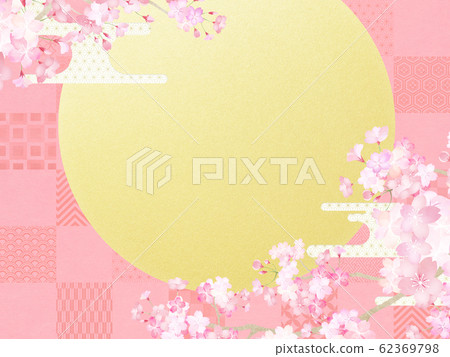Background-Japanese-Japanese-Japanese pattern-Japan-Spring-Cherry-Month-Night cherry 62369798