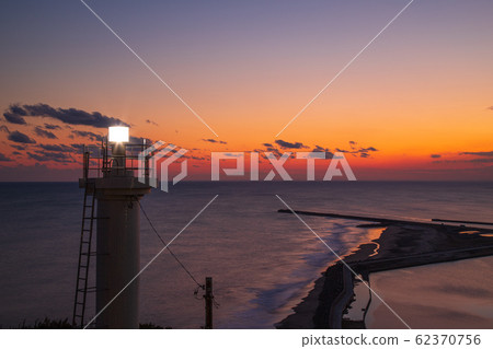 Sunset and landscape of Asahi city, Chiba prefecture 62370756