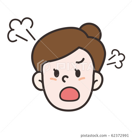 Woman face angry Woman face angry 62372991
