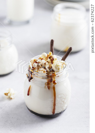 Smoothie with milk and caramel Smoothie with milk and caramel 62374227