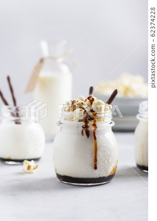 Smoothie with milk and caramel Smoothie with milk and caramel 62374228