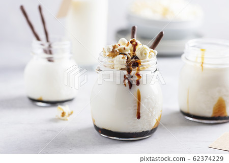 Smoothie with milk and caramel Smoothie with milk and caramel 62374229