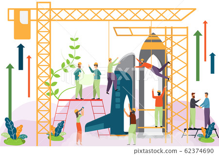 Template with construction tower crane made 62374690