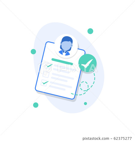 Personal info data, user or profile card details symbol,flat design icon vector illustration 62375277
