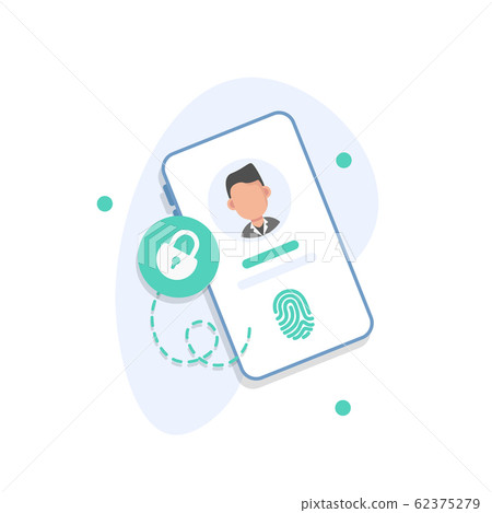 Mobile phone unlocked notification button and password field vector Mobile phone unlocked notification button and password field vector 62375279