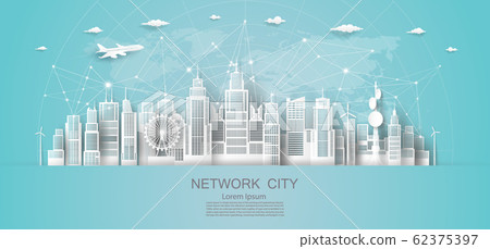 Modern economic technology city network in 62375397