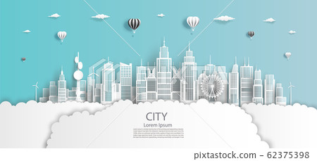 Modern economic city clean in downtown skyscraper 62375398