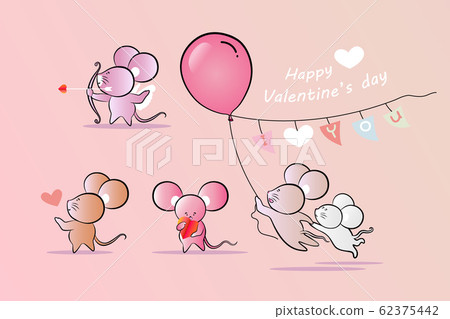 Draw cute rat set. Draw cute rat set. 62375442