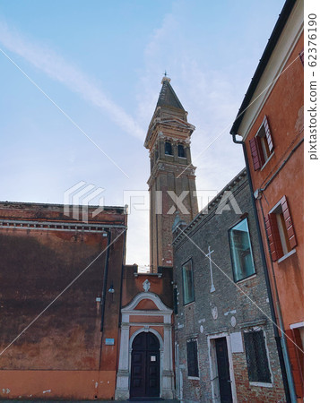 BURANO, ITALY - JANUARY 20, 2020: Colorful houses on the island of Burano in Italy. Burano island is famous for its colorful fisherman's houses. 62376190