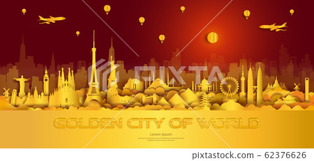 Travel gold city landmarks of world Important Travel gold city landmarks of world Important 62376626