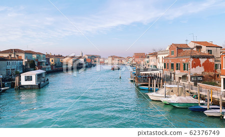 MURANO, ITALY - JANUARY 20, 2020: island of Murano in the lagoon of Venice in Italy. 62376749