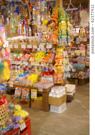 Blurred image of a candy store 62377412