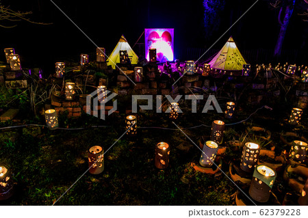 世界最佳龍窯元宵節的夜景[佐賀縣竹尾市] 62379228