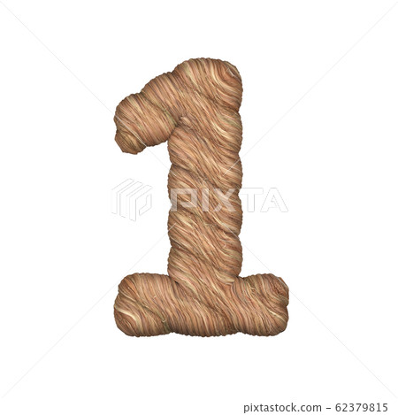 Letter stylized in the form of a rope - 3D render Letter stylized in the form of a rope - 3D render 62379815