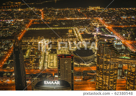 哈利法塔觀景台的迪拜夜景 62380548
