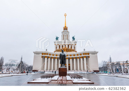 VDNH in Moscow on a winter . Exhibition of national economy achievements VDNH in Moscow on a winter . Exhibition of national economy achievements 62382362