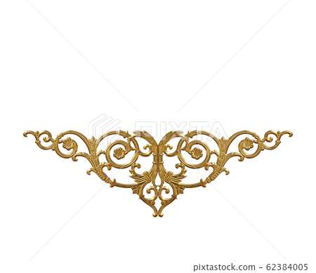 Ornament elements, vintage gold floral designs 62384005