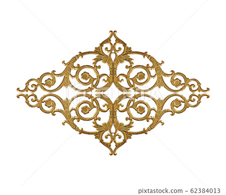 Ornament elements, vintage gold floral designs 62384013