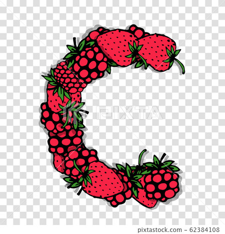 Letter C made from red berries, sketch for your Letter C made from red berries, sketch for your 62384108