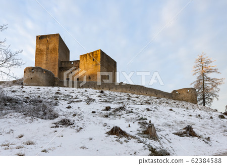 frosty morning in Landstejn castle, Czech Republic frosty morning in Landstejn castle, Czech Republic 62384588