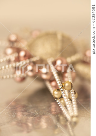 silver-gold Christmas ornament with corals silver-gold Christmas ornament with corals 62384591