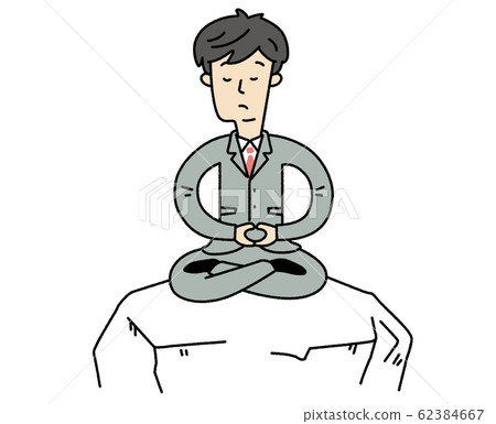 Salaryman on stone three years new employee new member of society illustration Salaryman on stone three years new employee new member of society illustration 62384667