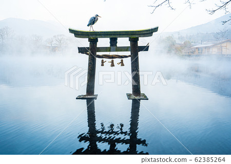 金林朝霧湖和鳥居由布院大分 62385264