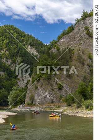 River Dunajec in the Pieniny Mountains on the 62386732