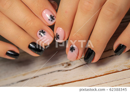 Amazing natural nails. Women's hands with clean 62388345