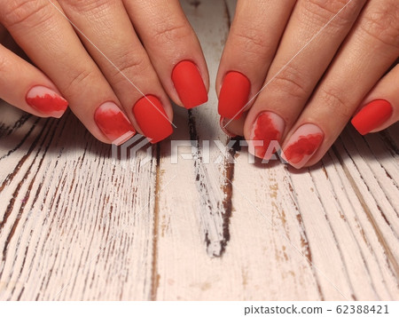 Nail Polish. Art Manicure. Modern style blue Nail 62388421