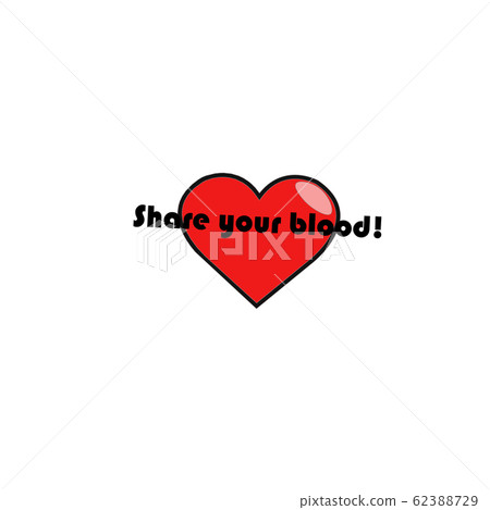 Red heart. Modern flat valentine love sign. Red heart. Modern flat valentine love sign. 62388729