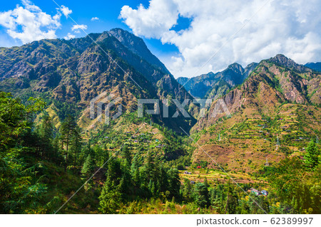 Himalaya mountains landscape, Parvati valley 62389997