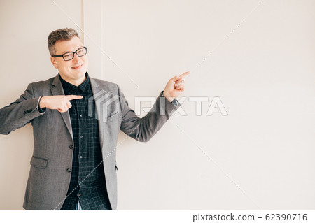 businessman in modern office, copy space 62390716