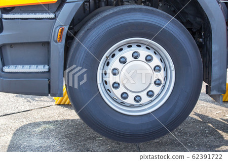 Chromed Truck Wheel Closeup. Chromed Truck Wheel Closeup. 62391722