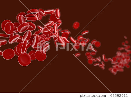 Red blood cells flowing through artery. 62392911