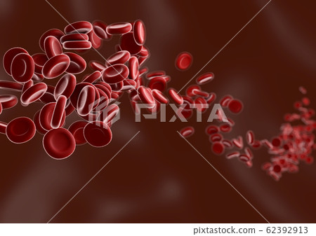 Red blood cells flowing through artery. - Stock Illustration [62392913 ...