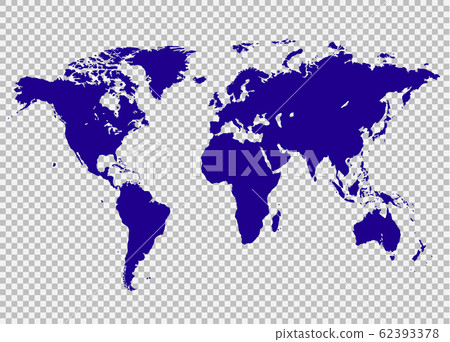 World map isolated on transparent background. - Stock Illustration ...