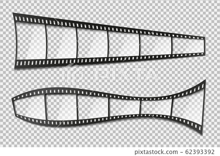 Six frames of classical 35 mm film strip. 62393392