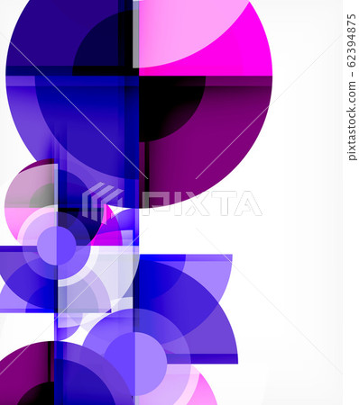 Abstract background, circle and triangle design round shapes overlapping. Geometric trendy template. Vector Illustration For Wallpaper, Banner, Background, Card, Book Illustration, landing page 62394875