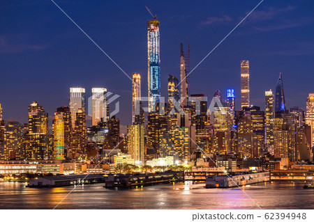 "New York" Manhattan night view from Harmitton Park 62394948