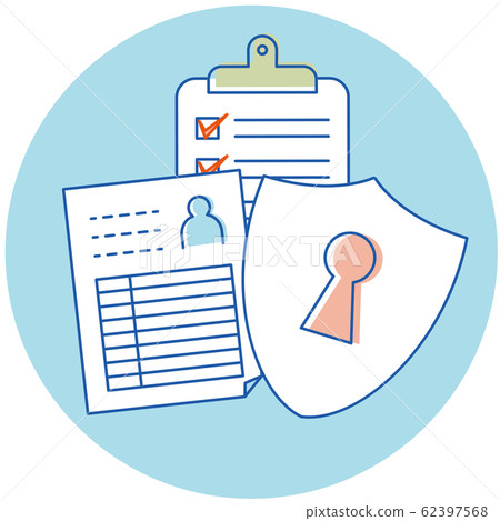 個人信息保護圖標3種顏色 62397568