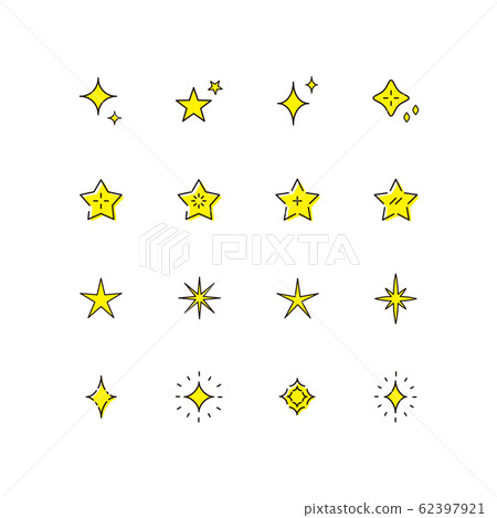 Star icon set outline color 62397921