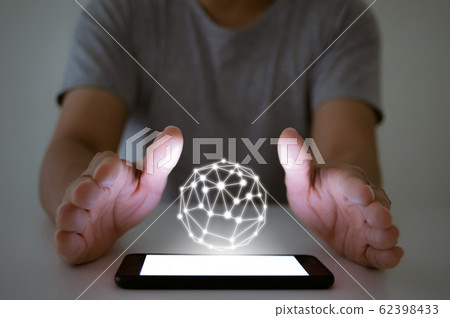 Technology concept social network touch screen smartphone for communication world Technology concept social network touch screen smartphone for communication world 62398433