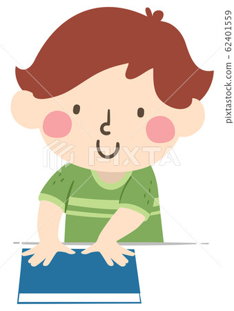 Kid Boy Arbitrary Hand Span Illustration Kid Boy Arbitrary Hand Span Illustration 62401559