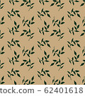 trendy 2020 fabric vintage colors seamless pattern, leaves vector background 62401618