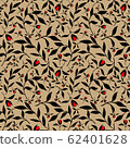 trendy 2020 fabric vintage colors seamless pattern, rose vector background 62401628