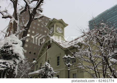 Snow Clock Tower Sapporo Hokkaido Snow Clock Tower Sapporo Hokkaido 62401774