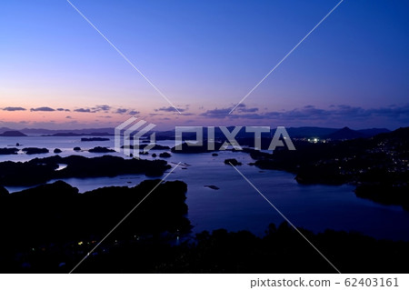 長崎展望公園的九十九島藍色時刻 62403161