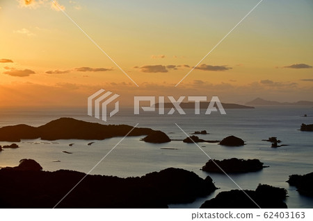 Sunset view of Kujukushima seen from Observation Park @ Nagasaki 62403163